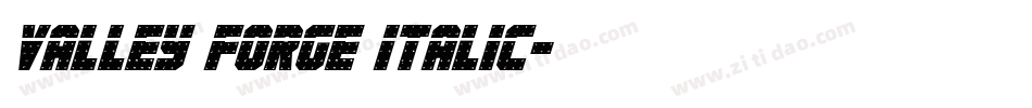 valley forge italic字体转换